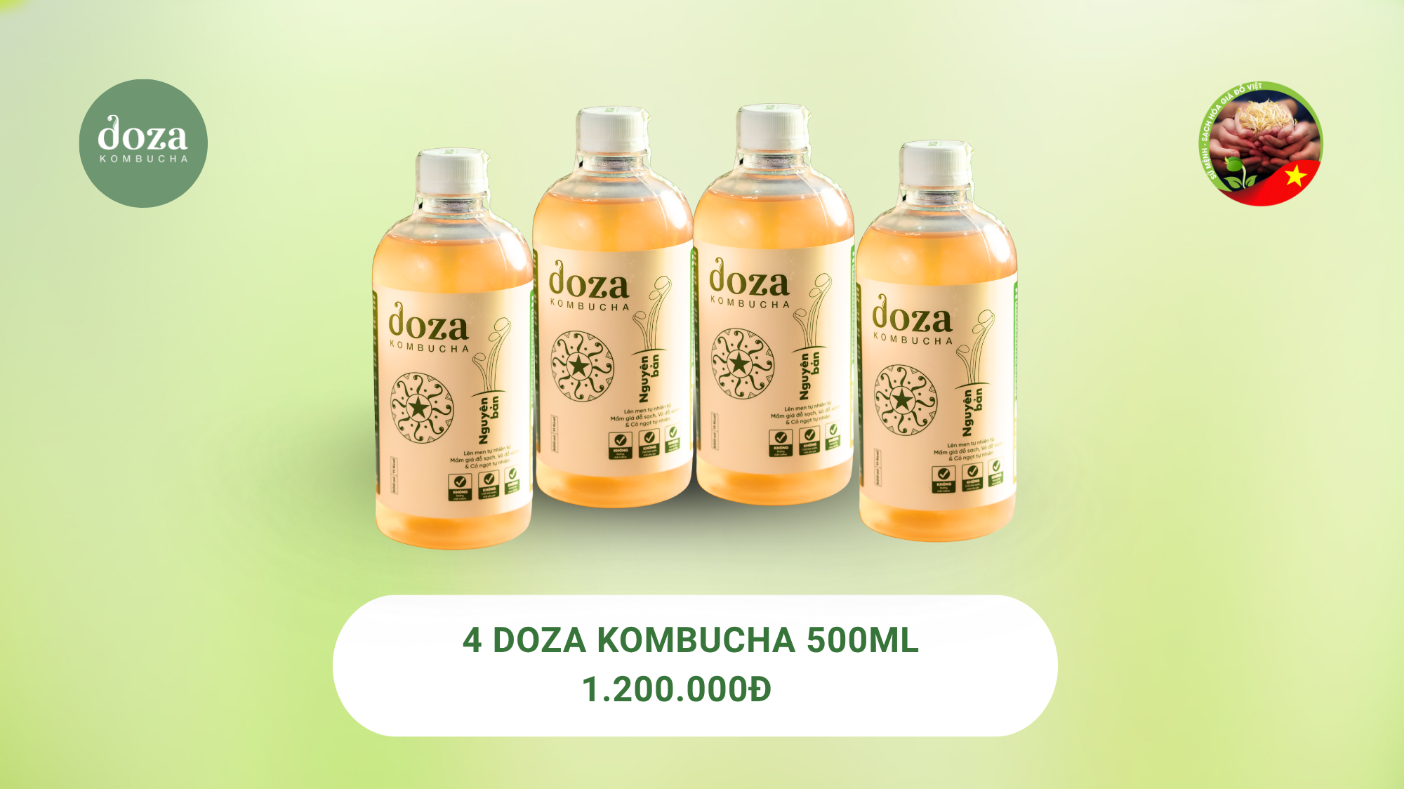 4 chai Doza - Hỗ trợ Trào ngược dạ dày - Viêm loét dạ dày 