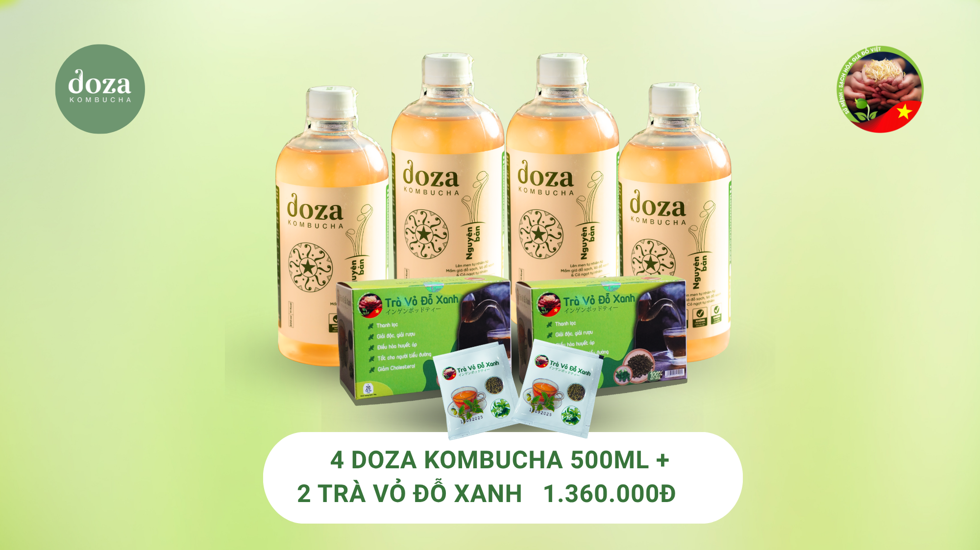 4 Doza 2 Trà - Tiêu giảm mỡ nội tạng